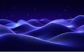 Purple digital wave landscape