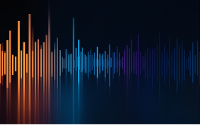 Colorful audio waveform